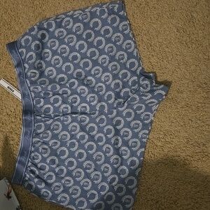 Blue Patterned Sleep Short